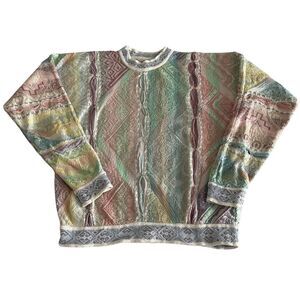 Vintage Cuggi Coogi Textured Knit Sweater Pastel Size SS